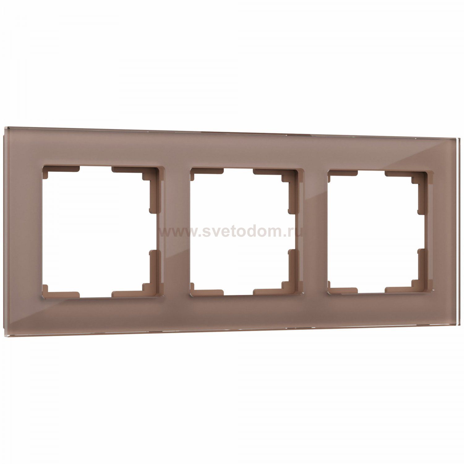 Рамка на 3 поста Favorit (латте, стекло) Werkel W0031142