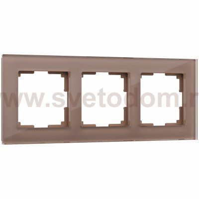 Рамка на 3 поста Favorit (латте, стекло) Werkel W0031142
