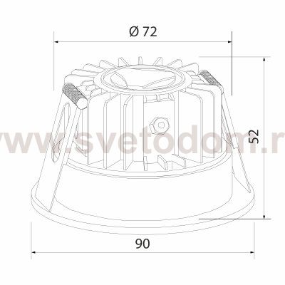 Встраиваемый светодиодный влагозащищенный светильник IP54 35126/U белый Elektrostandard