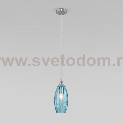 Подвесной светильник 50222/1 голубой Eurosvet Lotus