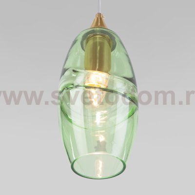 Подвесной светильник 50222/1 зеленый Eurosvet Lotus