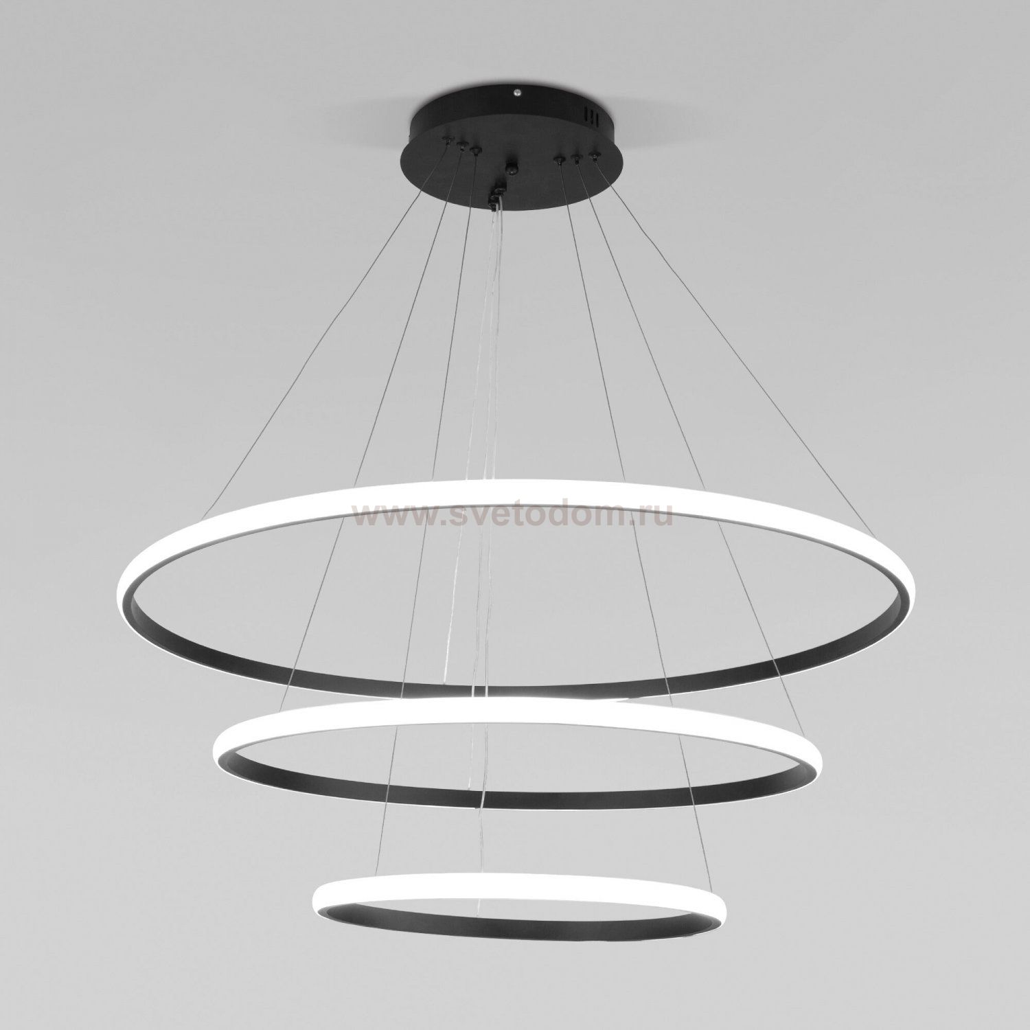 Подвесной светодиодный светильник с пультом управления 90264/3 черный Eurosvet Collars