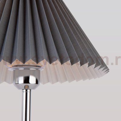 Настольная лампа с абажуром 01132/1 хром/графит Eurosvet Peony