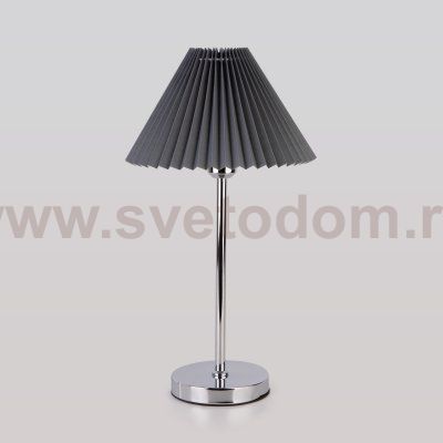 Настольная лампа с абажуром 01132/1 хром/графит Eurosvet Peony