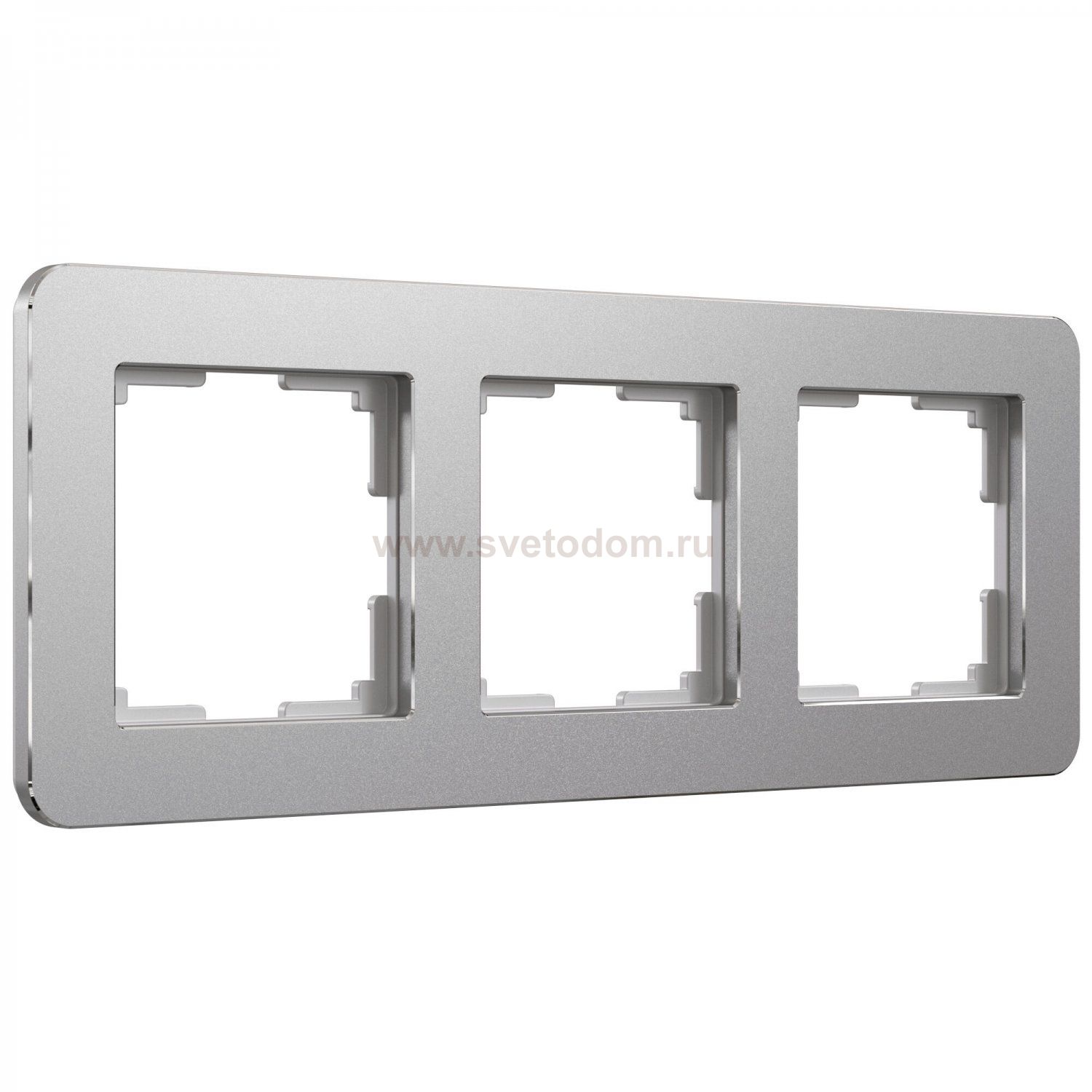 Рамка на 3 поста Platinum (алюминий) Werkel W0032606