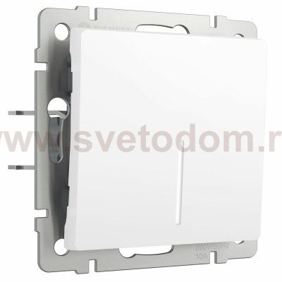 Выключатель одноклавишный с подсветкой (белый матовый) Werkel W1110161