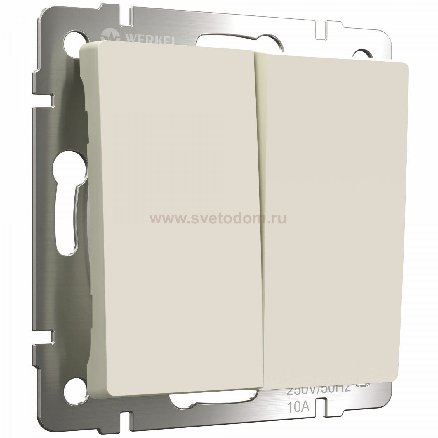 Выключатель двухклавишный (айвори матовый) Werkel W1120062