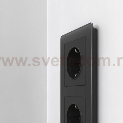 Рамка на 2 поста Acrylic (черный) Werkel W0022708