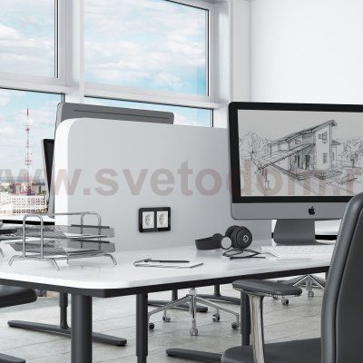 Рамка на 2 поста Acrylic (черный) Werkel W0022708