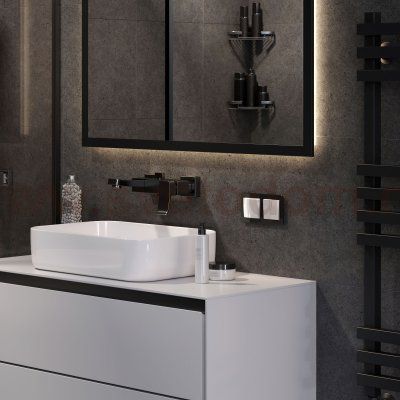 Рамка на 2 поста Acrylic (черный) Werkel W0022708