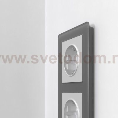 Рамка на 2 поста Acrylic (графит) Werkel W0022704