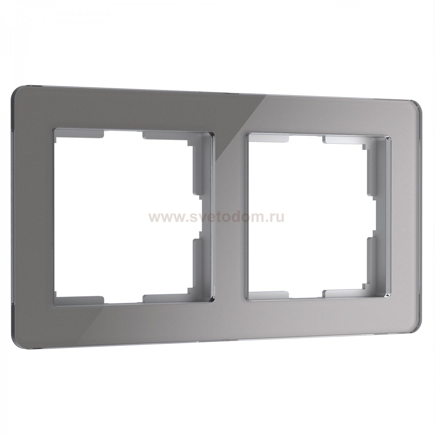 Рамка на 2 поста Acrylic (графит) Werkel W0022704