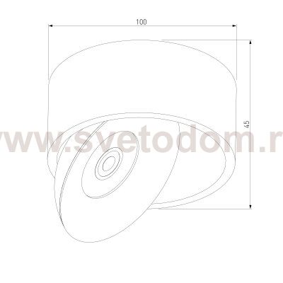 Накладной светодиодный светильник Glide черный жемчуг (25100/LED) 25100/LED Elektrostandard