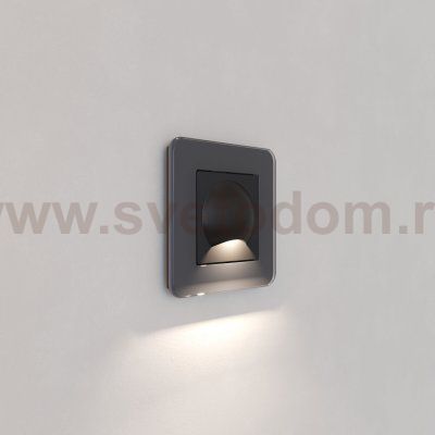 Встраиваемая LED подсветка для ступеней лестницы МУН (черный матовый) Werkel W1154408