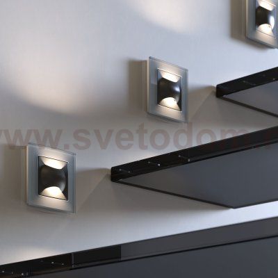 Встраиваемая LED подсветка МУН для ступеней лестницы (черный матовый) Werkel W1154508