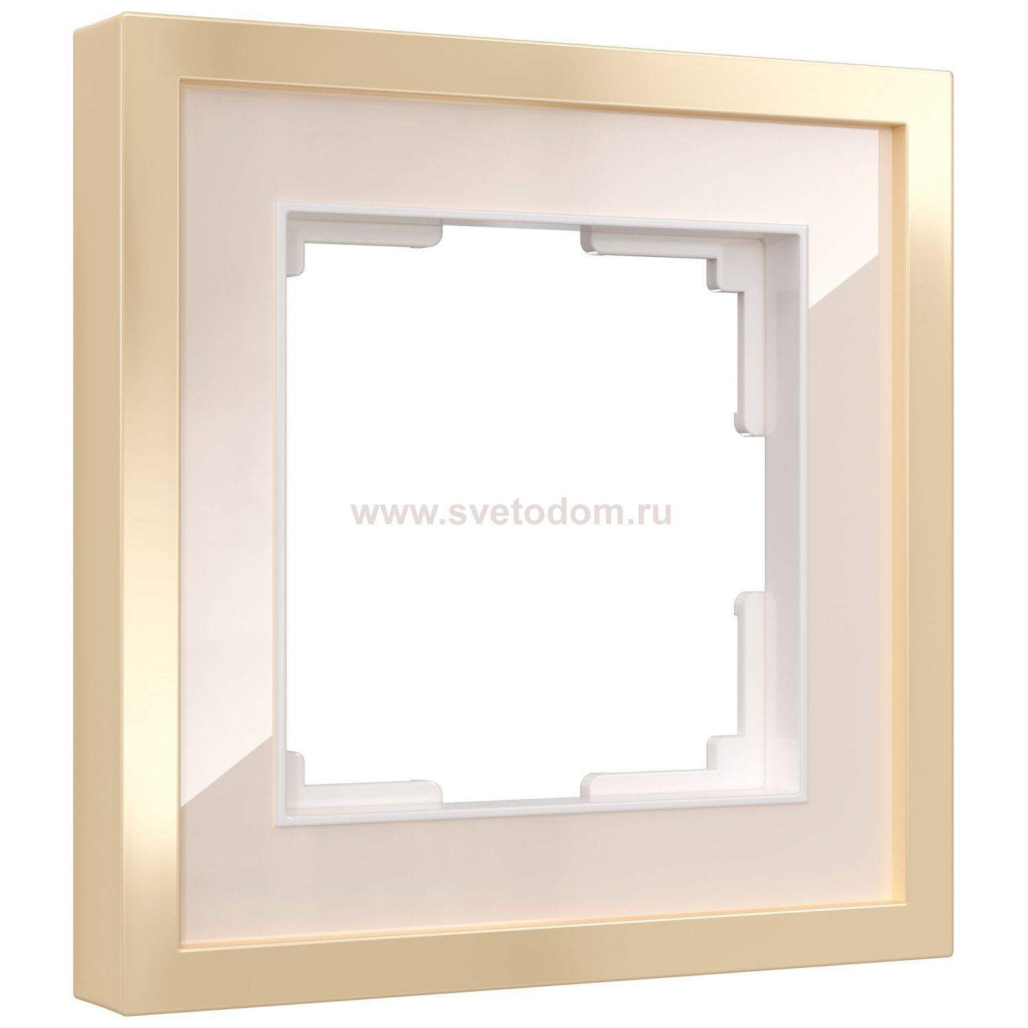 Рамка на 1 пост Baguette (айвори/латунь) Werkel W0012851