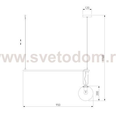 Подвесной светильник Eurosvet 70143/1 черный Riche