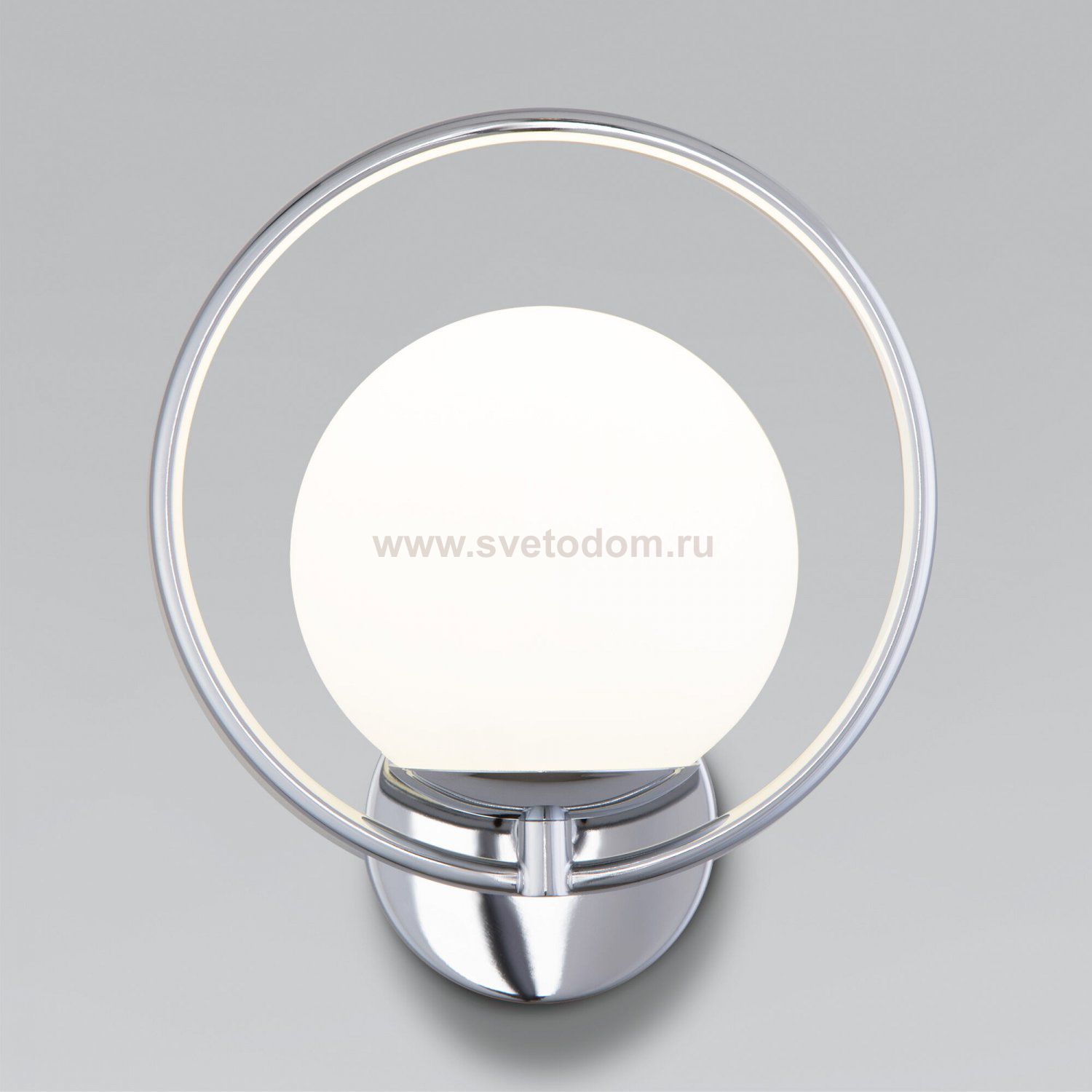 Настенный светильник с плафоном Eurosvet 50289 хром Ringo