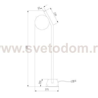 Светильник садово-парковый Sfera F 35158/F черный Elektrostandard