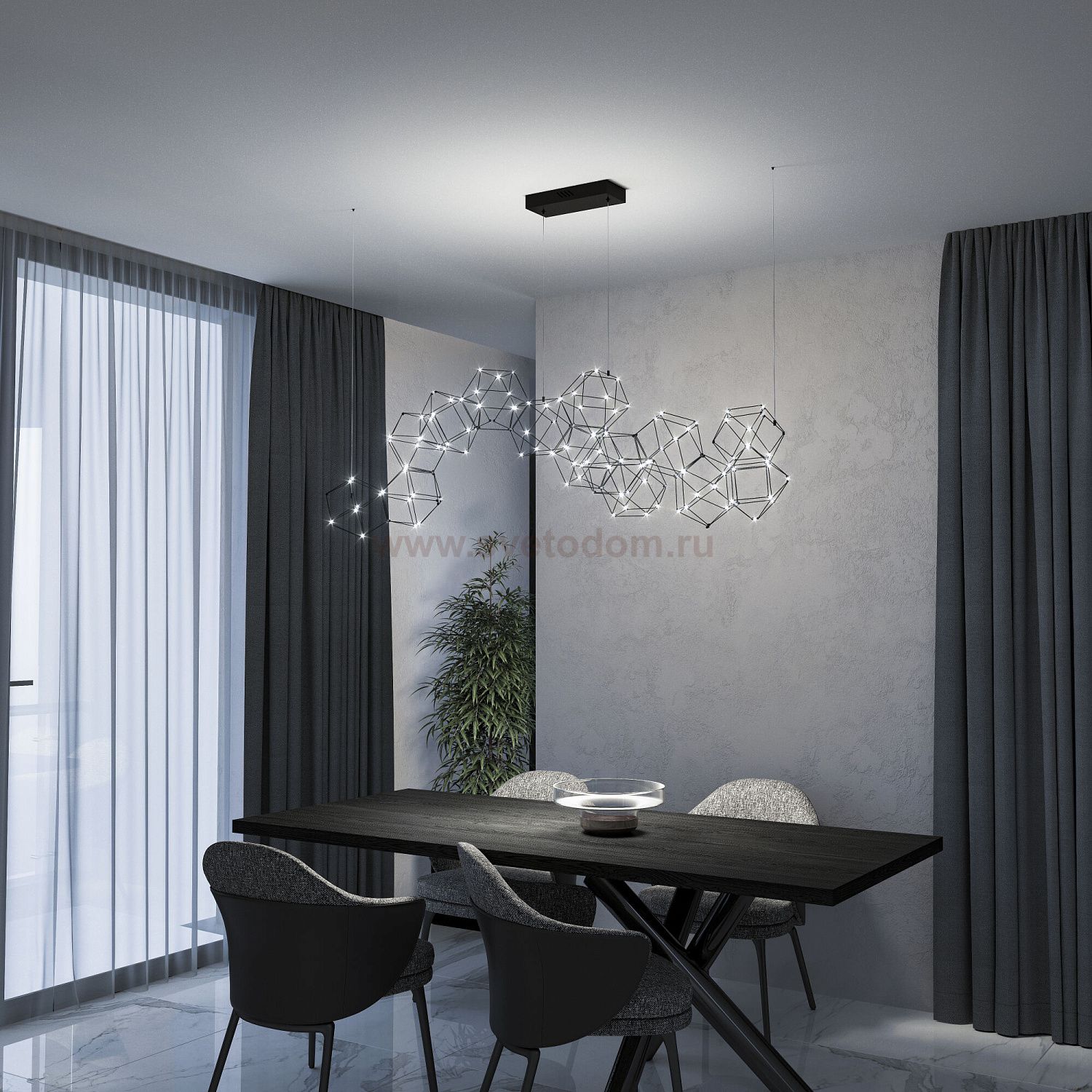 90168/14 / подвесной светильник / черный жемчуг