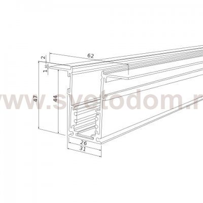 Slim Magnetic Шинопровод встраиваемый (белый) (2м) 85087/00 Elektrostandard