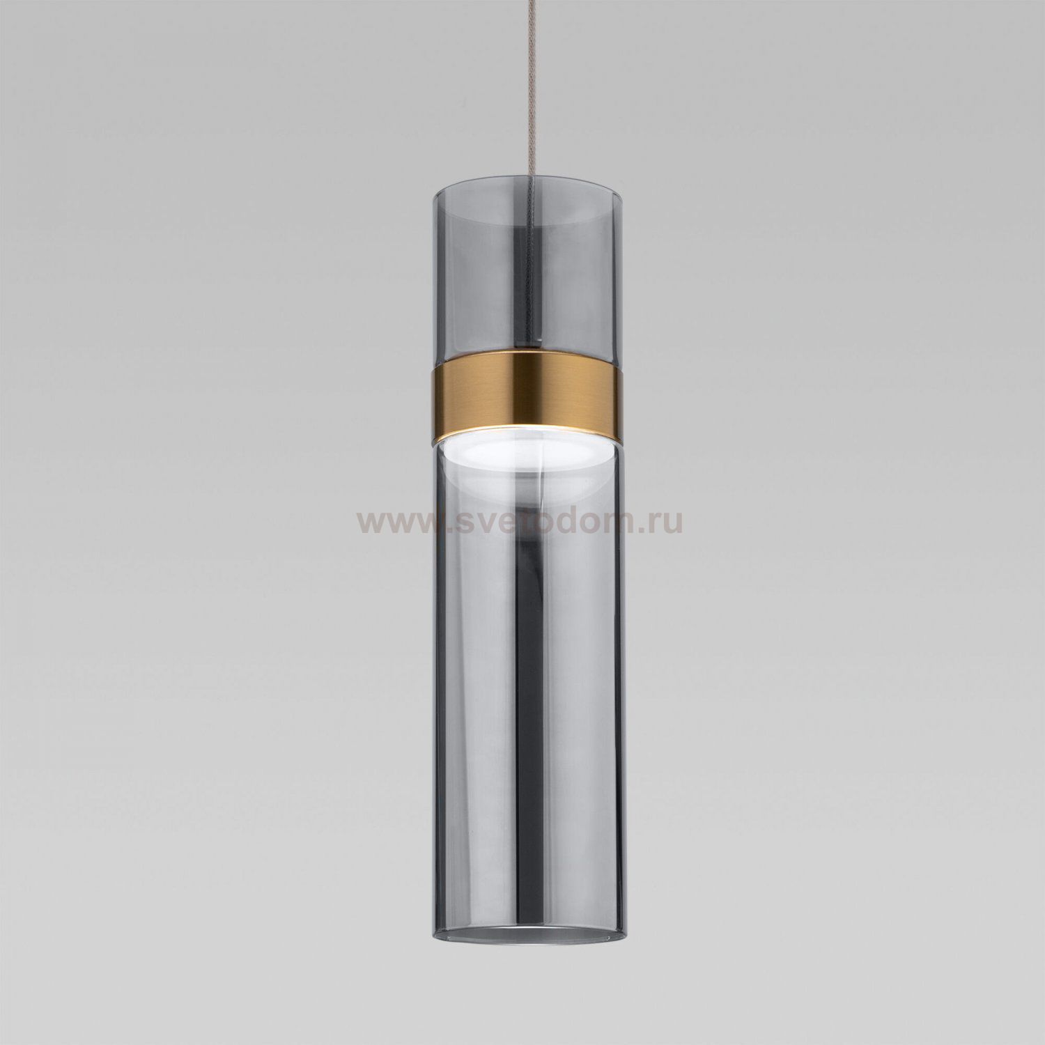 Подвесной светильник Eurosvet 50244/1 LED латунь/дымчатый Lumen