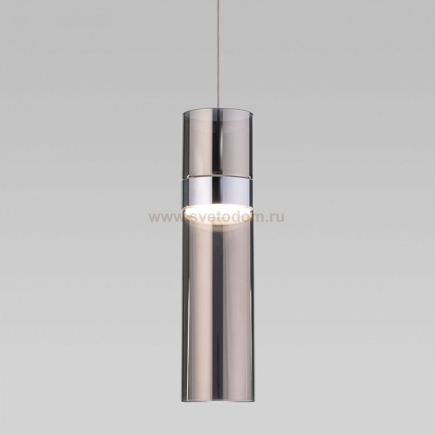 Подвесной светильник Eurosvet 50244/1 LED хром/дымчатый Lumen