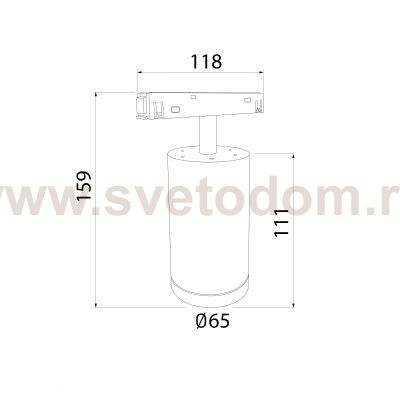 Slim Magnetic R06 Трековый светильник 10W 4200K Ringe (черный/серебро) 85506/01 Elektrostandard