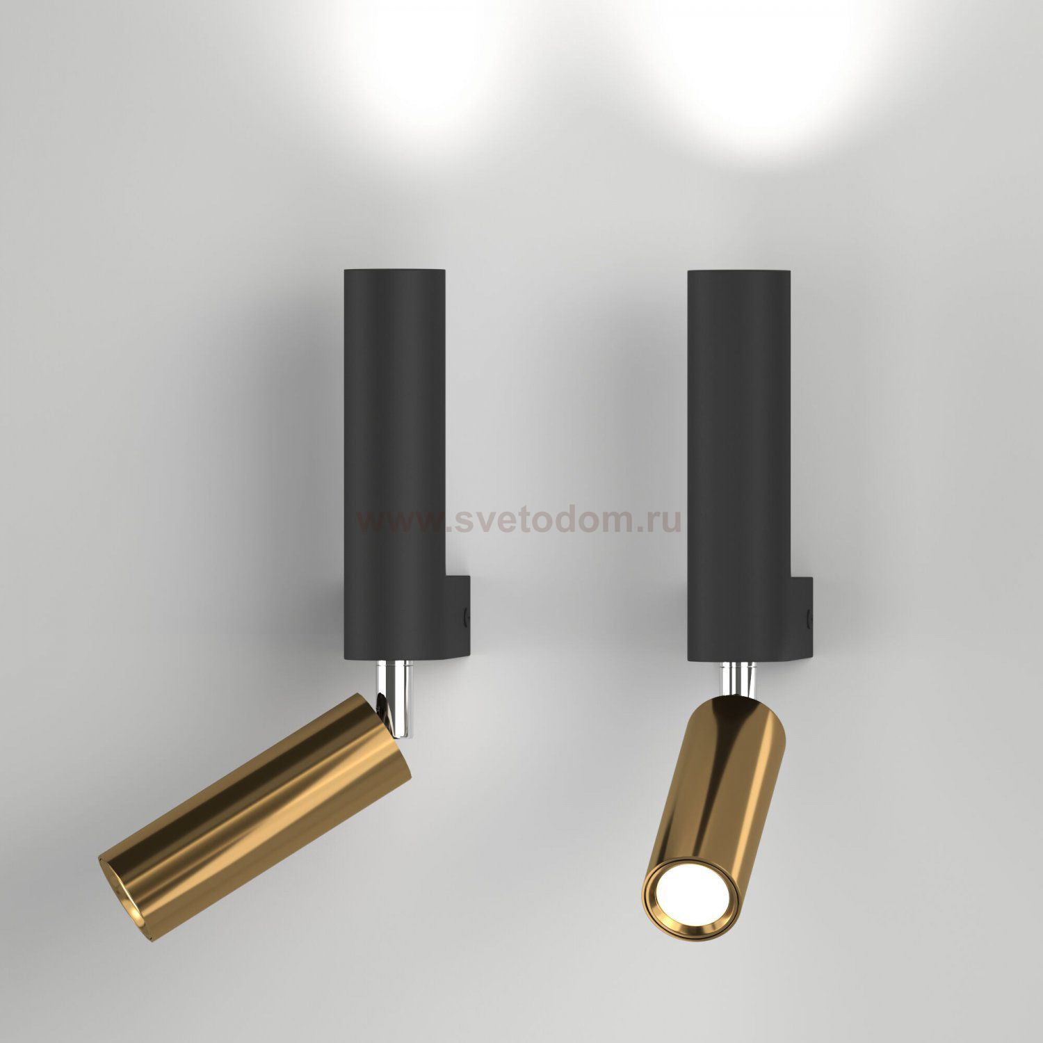Настенный светильник Eurosvet 40020/1 LED черный/латунь Pitch
