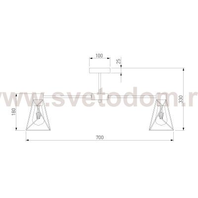 Потолочная люстра в стиле лофт Eurosvet 70107/8 черный/латунь Trappola