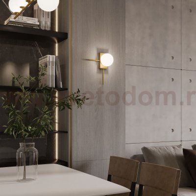 Настенный светильник Eurosvet 40036/1 латунь Fredo