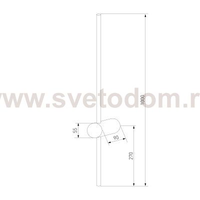 MRL LED 1121 / Светильник настенный светодиодный Cane LED черный Elektrostandard