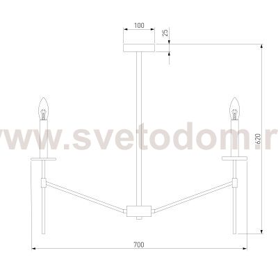 Потолочный светильник 60142/6 латунь Eurosvet