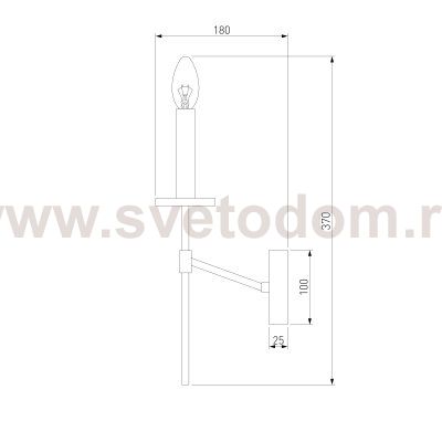Настенный светильник 60142/1 хром Eurosvet