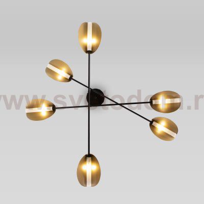 Потолочный светильник 70148/6 черный/золото Eurosvet