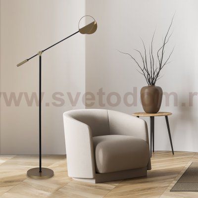 Напольный светильник 01143/1 черный/золото Eurosvet