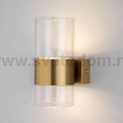 Настенный светильник Eurosvet 40021/1 LED латунь/прозрачный Watford