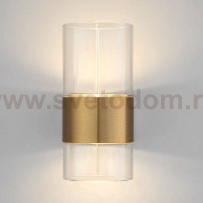 Настенный светильник Eurosvet 40021/1 LED латунь/прозрачный Watford