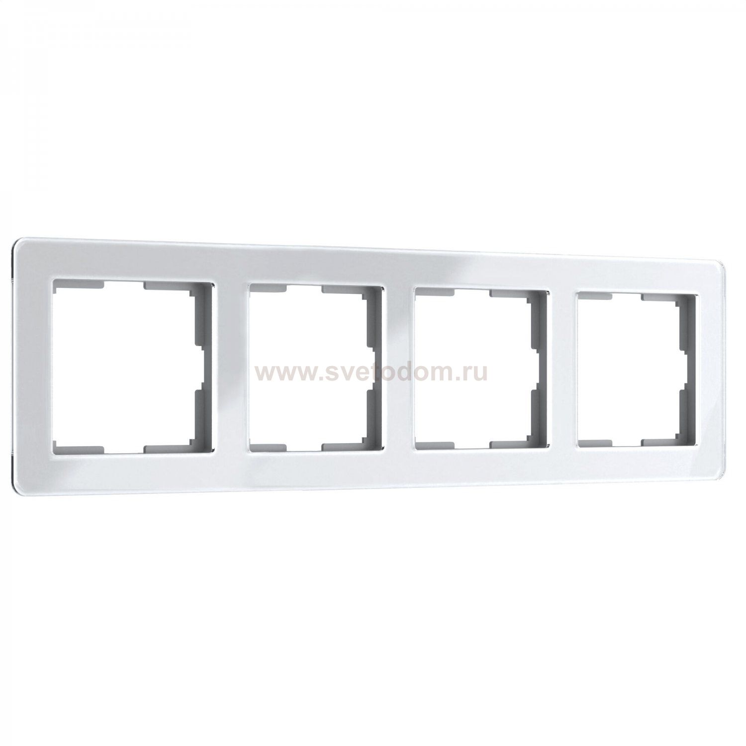 Рамка на 4 поста Acrylic (белый) Werkel W0042701