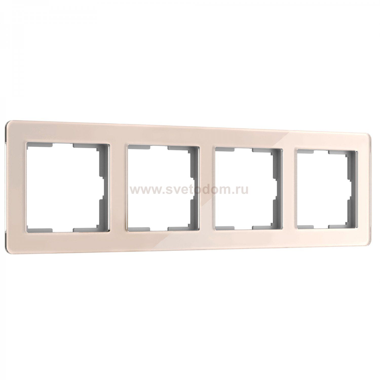 Рамка на 4 поста Acrylic (айвори) Werkel W0042743