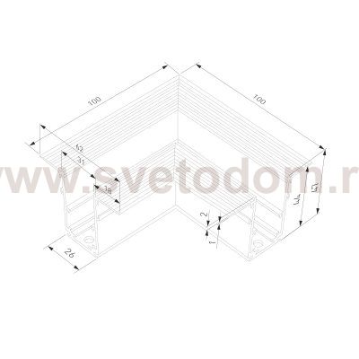 Slim Magnetic Коннектор угловой для встраиваемого шинопровода 85092/11 Elektrostandard