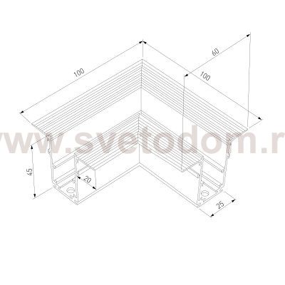 Slim Magnetic Коннектор угловой для встраиваемого шинопровода белый 85092/11 Elektrostandard