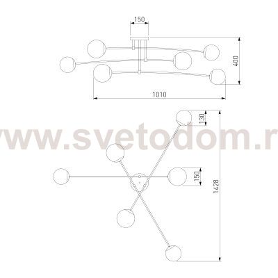 Потолочный светильник 30181/6 белый Eurosvet