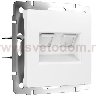 Розетка двойная Ethernet RJ-45 (белый матовый) Werkel W1181161
