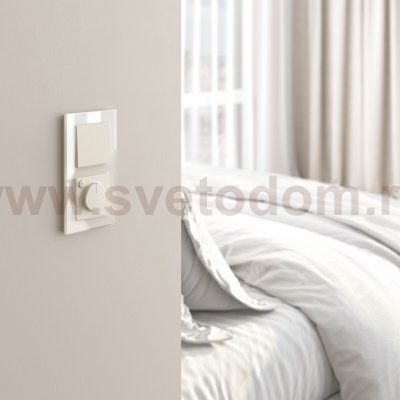 Перекрестный выключатель одноклавишный (айвори матовый) Werkel W1113062