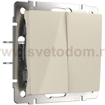 Выключатель двухклавишный с самовозвратом (слоновая кость) Werkel W1122403
