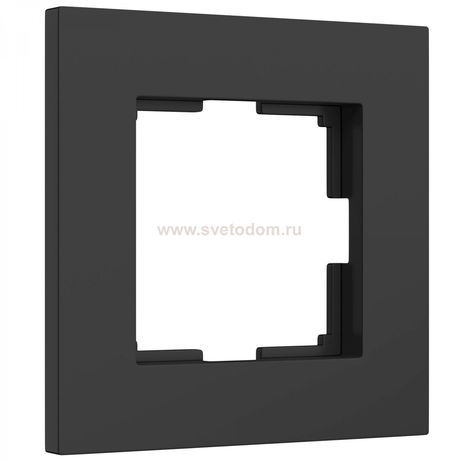 Рамка на 1 пост Slab (черный матовый) W0012908 Werkel
