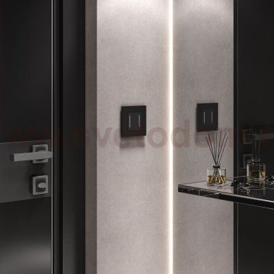 Рамка на 1 пост Slab (черный матовый) W0012908 Werkel