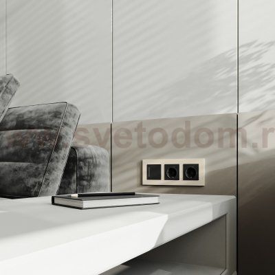 Рамка на 3 поста Slab (айвори матовый) W0032962 Werkel