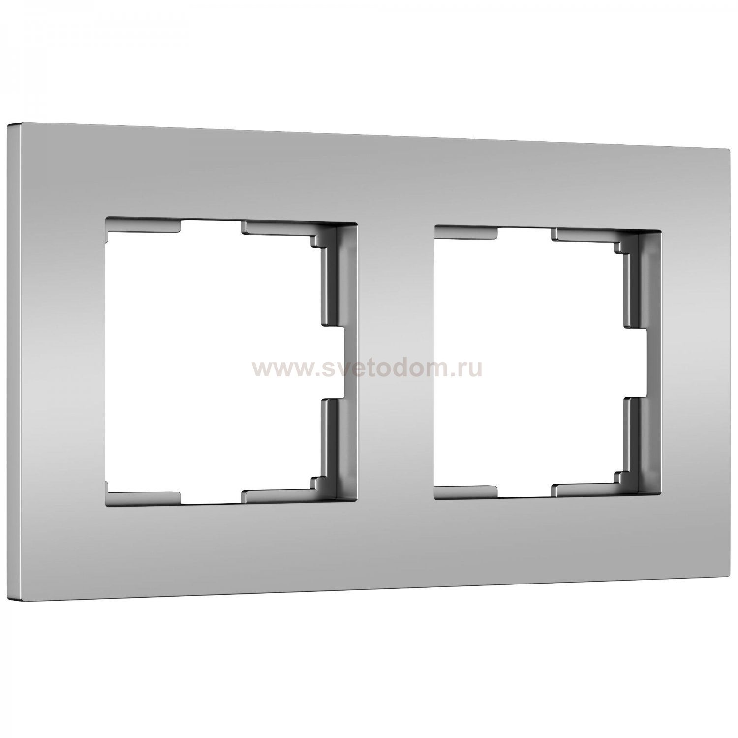 Рамка на 2 поста Slab (серебро матовый) W0022965 Werkel